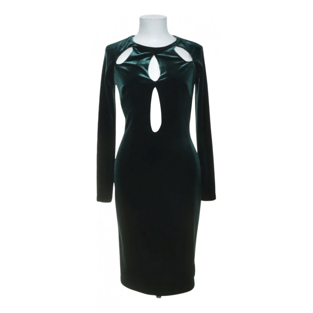 House of CB Emerald Velvet Mid-Length Dress